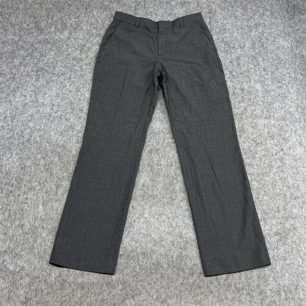Banana Republic Pants Mens 30x32 Gray Stripe Classic Dress‎ Office FIT30x30.5